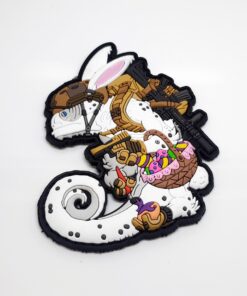 HIWEZ Tactical Chameleon Easter Bunny PVC Airsoft Hook Loop Morale Patch
