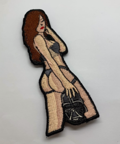 Sexy Girl Holding Darth Vader's Mask Patch