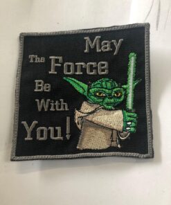 Star Wars Yoda May The Force Tactical Morale Patch Airsoft Hook Loop Paintball
