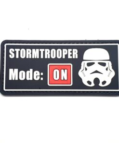 Stormtrooper Mode ON Tactical Morale PVC Patch Funny Airsoft Paintball Velcro