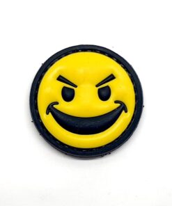 Yellow Smiley Emoji Smile Morale patch PVC Tactical Airsoft Paintball