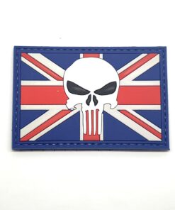 Punisher Skull British Flag PVC Patch #200