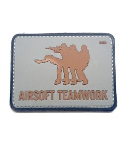 Airsoft Teamwork Tactical Morale PVC Patch Funny Airsoft Paintball (Grey)