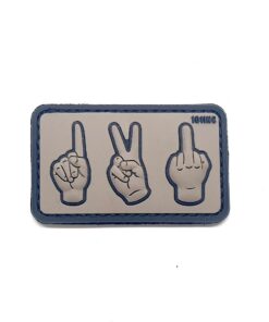 1,2,3 Middle Finger PVC Patch