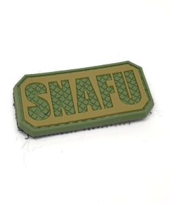 SNAFU Green Tactical Morale PVC Patch Funny Airsoft Paintball Velcro #020