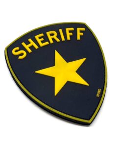 Sheriff Badge Tactical Morale PVC Patch Funny Airsoft Paintball Velcro