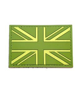 British Flag Union Jack Tactical Morale PVC Patch Green #008b