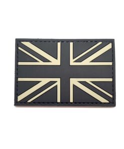 British Flag Union Jack Tactical Morale PVC Patch Black #008c