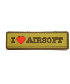 I love Airsoft PVC Patch Tan #009B