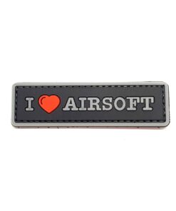 I love Airsoft PVC Patch Black #009C