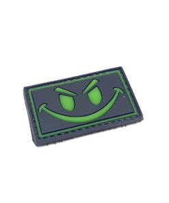 Evil Smiley Face Patch Black #018A