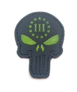Punisher Skull 3 Percenter (Black) PVC Patch #056