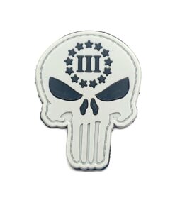 Punisher Skull 3 Percenter (Grey) PVC Patch #056