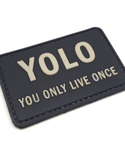YOLO You Only Live Once PVC Patch (Black) #061