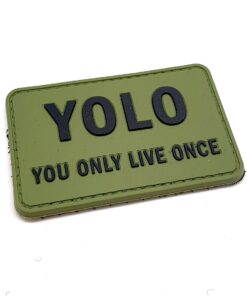 YOLO You Only Live Once PVC Patch (Green) #061