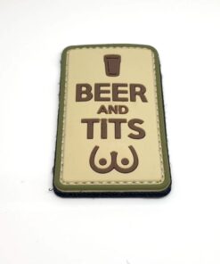 Beer and T*ts PVC Patch (Olive) #076