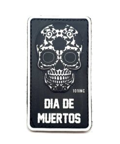Dia De Muertos Day Of The Dead PVC Patch (Black) #077