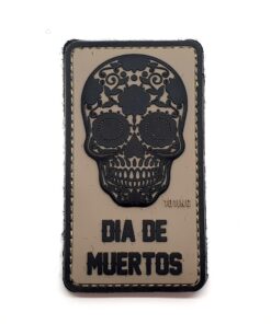 Dia De Muertos Day Of The Dead PVC Patch (Grey) #077