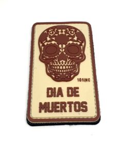Dia De Muertos Day Of The Dead PVC Patch (Tan) #077