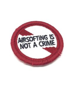 Airsofting Is Not A Crime Embroidered Patch Red #034