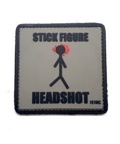 Stick Figure Headshot PVC Patch #155