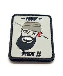 Head Shot! Tactical Morale PVC Patch Funny Airsoft Paintball Velcro