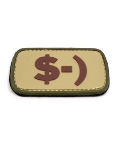 Dollar Smiley Face PVC Patch #099