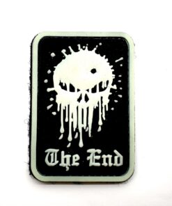 Punisher The End Tactical Morale PVC Patch Funny Airsoft Paintball (White)