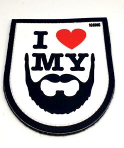 I Love My Beard Tactical Morale PVC Patch Funny Airsoft Paintball #126