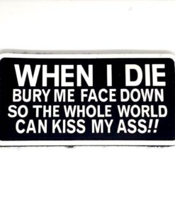 Bury Me Face Down PVC Patch #110