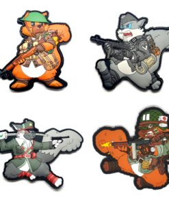 Hiwez Squirrel Squad PVC Patch Set (4 Patch Set)