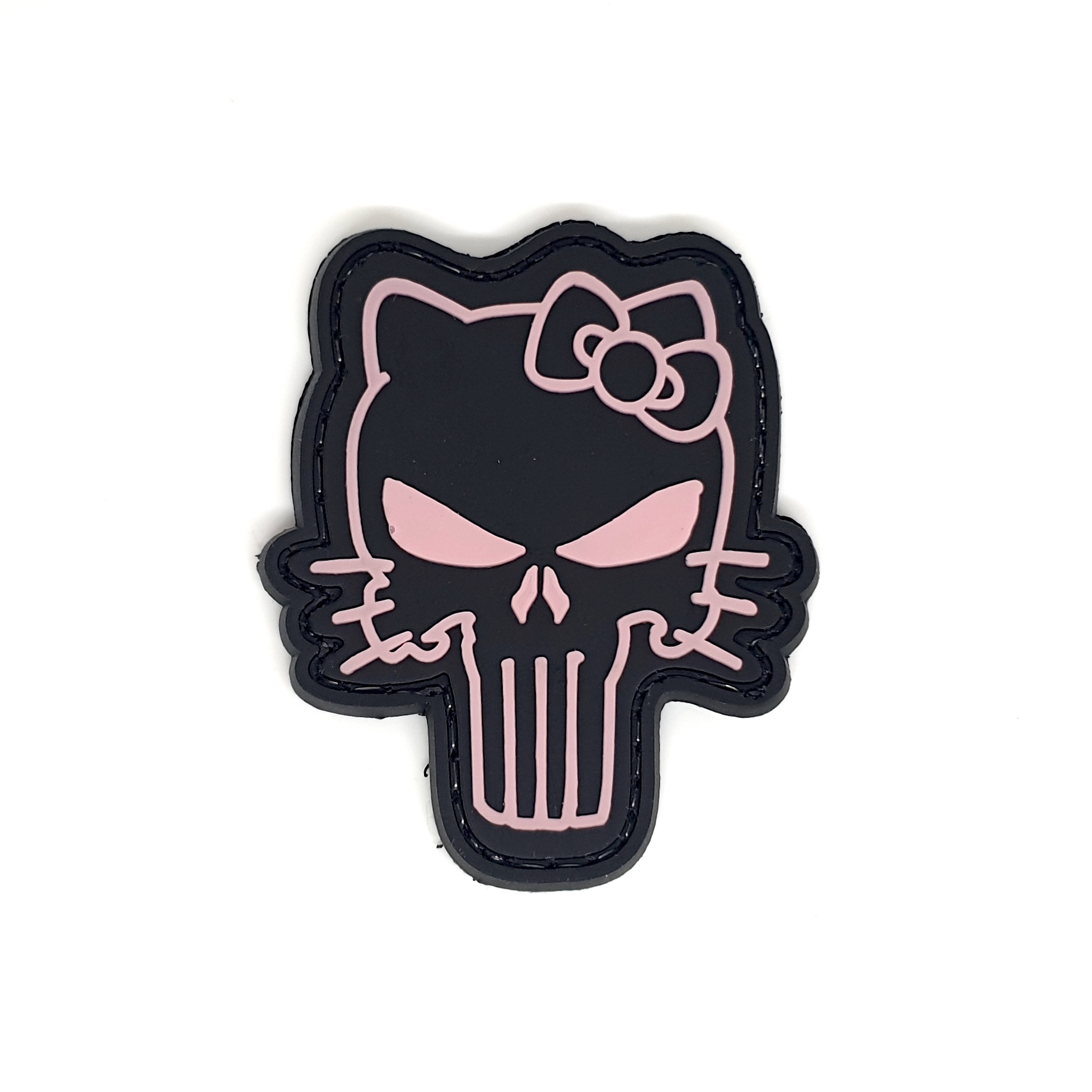 Hello Kitty Pink Punisher Skull PVC Patch #195 – Just For Patches