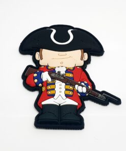 HIWEZ British Red Coat King's Men Soldier PVC Airsoft Hook Loop Morale Patch #H004
