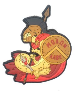 HIWEZ Tactical Chameleon Spartan Hoplite PVC Airsoft Hook Loop Morale Patch