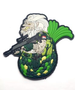 HIWEZ Tactical Chameleon Singapore Merlion PVC Airsoft Hook Loop Morale Patch