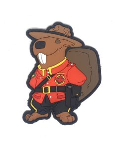 HIWEZ Canadian Beaver Mountie PVC Airsoft Hook Loop Morale Patch