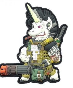 TACTICAL UNICORN MINIGUN PATCH HIWEZ HOOF
