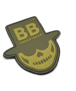 BB Undertaker Tactical Morale PVC Patch Funny Airsoft Paintball (Olive)