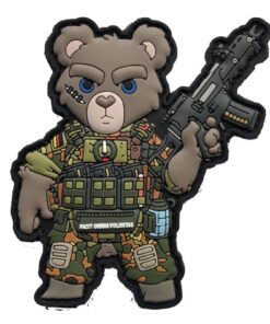 HIWEZ German Flecktarn Tactical Teddy Morale Patch PVC Airsoft Hook Loop