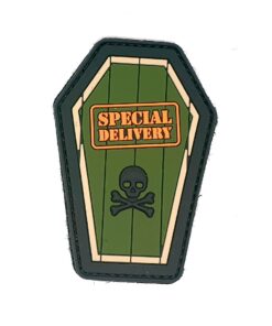 Special Delivery Coffin PVC Patch (Green/Orange) #106