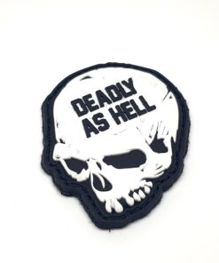 Deadly As Hell PVC Patch White - #023C