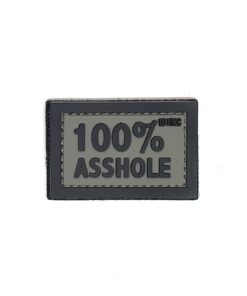 100% A**hole PVC Patch Grey #262
