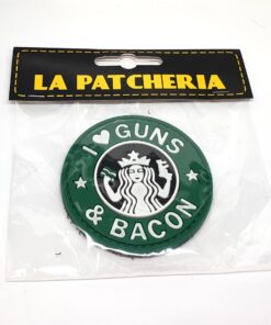 I Love Guns & Bacon PVC Patch La Patcheria LP003