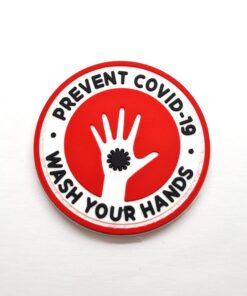 Prevent Covid-19 Wash Your Hands PVC Patch