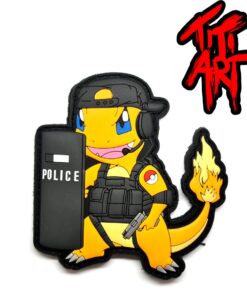 Police Charmander Titi Art PVC Patch