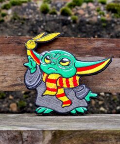 Baby Yoda Goes To Hogwarts Embroidered Patch