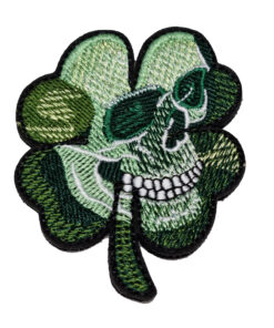 Skull Clover Embroidered Patch