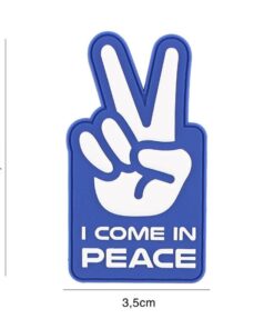 PVC I come in peace blue Patch #8125