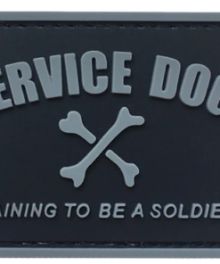 SERVICE DOG TRAINING TO BE A SOLDIER PVC PATCH GREY