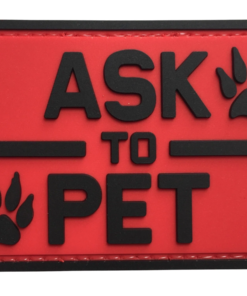 ASK TO PET - Red - PVC Patch